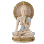 Statue bouddha gr�s sculpture figurine - bouddha exterieur jardin - dessin en couleur - 7 x 4 x 12 cm ...