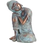 Statue de bouddha - ethnique - m�ditant - r�sine synth�tique - 17x125x23 cm - ext�rieur