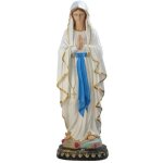 Statue notre dame de lourdes en rsine colore 88 cm