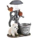 Statue de jardin descalade avec lumi�re solaire d�coration ext�rieure de sculpture danimaux en r�sine ...