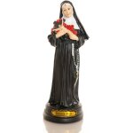 Statue sainte rita - r�sine peinte � la main - 30cm - noir - adulte - mixte