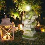 Statue tortue jardin ext�rieur deco lampes led solaire - 175 � 185 � 365 cm