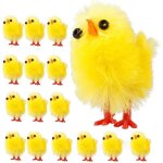 Statuelot de 60 petits poussin de p�ques jaunes et duveteux pour d�coration de table et de f�tecadeaux ...