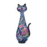 Statuette - by sigris - figure chat noir - rsine - dcoration jardin - design contemporain