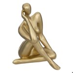 Statuette femme le collectionneur h. 25cm or - atmosphera createur dinterieur