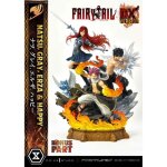 Statuette pvc - fairy tail - 1 / 6 - natsu gray erza - socle d�coratif - t�tes interchangeables