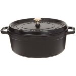 Staub cocotte ovale - en fonte - emaille - 31 cm - 5, 5l - noir mat