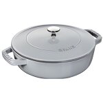 Cocotte ronde chistera en fonte - staub - � 28 cm - 6, 7 l - gris graphite
