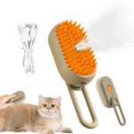 Brosse de toilettage - steamy cat brush - 3 en 1 - technologie vapeur - pour chats et chiens