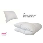 Stefano fashion - lot de 2 - couette 90x120 cm + oreiller 30x40 cm - coton percal Stefano fashion - lot de 2 - couette 90x120 cm + oreiller 30x40 cm - coton percal