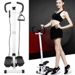 Stepper fitness - mia - avec guidon - pdales antidrapantes - multifonction - charge 120 kg