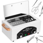 Strilisateur  air chaud professionnel pour ongles - breerainz - 300w - 200c - 15l - blanc