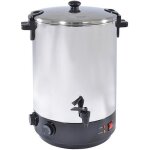 Kitchen chef strilisateur de bocaux lectrique inox avec robinet et minuteur 28l 2500w - zj - 280td
