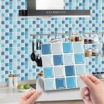 Stickers auto - adhsif de mosaque carrelage mural impermable papier pour salle de bain et cuisine20 ...