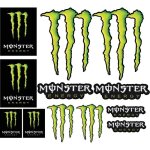 Stickers autocollants - monster energy - logos varis - impression numrique - haute qualit - dcoratifs ...