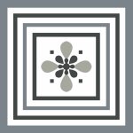 Sticker carr�s adh�sifs fleur de lys graphique - draeger paris