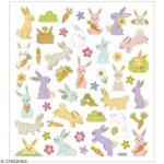 Stickers - creotime - lapins de p�ques - 47 pcs - multicolore - enfant / mixte