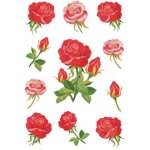 Stickers decor roses - herma - 3 feuilles 85 x 120 mm - papier - objets dcoratifs