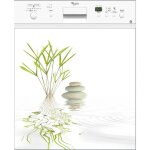 Sticker - d�coration murale - lave vaisselle - vinyle - 60x60cm - blanc