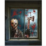Sticker Électrostatique assassin carnage 60x80cm multicolore - decoration de fete halloween Sticker Électrostatique assassin carnage 60x80cm multicolore - decoration de fete halloween