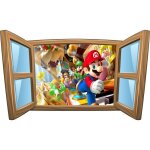 Sticker enfant - mario - 100x60cm - dcoration murale - mixte - facile  poser