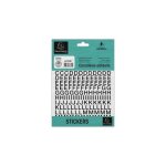 Lettres adhsives - stickers - noires - 10mm hauteur - 2 planches - a - z + caractres spciaux