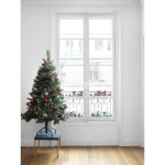 Sticker fen�tre - village de no�l - 2 planches 24x36 cm - adh�sif repositionnable - lavable