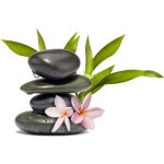 Stickers d�coratif - galets fleur zen - dimensions:30x20cm