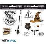 Stickers - abystyle - harry potter - objets magiques - vinyle transparent - noir