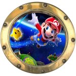 Sticker hublot enfant - mario - 30x30cm - vinyl 100 microns - d�coration murale - mixte