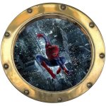 Sticker hublot enfant - spiderman - 30x30cm - vinyl 100 microns - d�coration murale - mixte