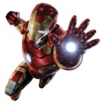 Stickers iron man avengers : hauteur - hauteur 10cm