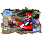 Stickers muraux 3d - mario kart - r�f 23622 - dimensions papier 90x60cm