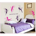 Stickers muraux amovibles f�es des fleurs anges - d�coration chambre denfant