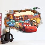 Sticker mural chambre cars 3d enfantsmulticolor