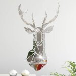 Stickers muraux - d�coration murale - cerf - acrylique - 57x35 cm - argent