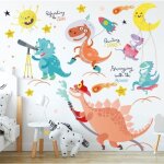 Stickers muraux enfant garçon autocollant mural dinosaures drôles déco murale pour les chambres de bébé ... Stickers muraux enfant garçon autocollant mural dinosaures drôles déco murale pour les chambres de bébé ...