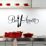 Sticker mural - funmoon - bon appetit - pvc - dcoration cuisine - style contemporain
