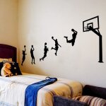 Sticker mural lancer le basket autocollant mural comme decoration murale pour chambre a coucher salon ...