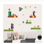 Stickers mural - super mario bros - 137x97 cm - d�coration murale - enfant - mixte