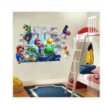 Stickers mural - super mario bros - 65x48 cm - vinyle - multicolore - dcoration enfant