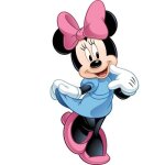 Sticker mural - minnie - 102 cm x 55 cm - rose - vinyle - dcoration murale