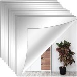 Stickers muraux miroirs d�coratifs lot de 9 15 x 15 cm 3d miroir stickers muraux autocollant miroirs ...