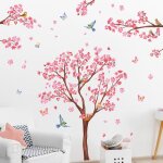 Stickers muraux - non spcifi - fleur de cerisier - rose - 90 cm - design contemporain