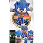 Sticker mural sonic h�risson bleu 90x60 cm ? d�coration murale chambre gamer enfant et ado