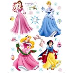 Stickers nol - disney - princesse - 4 stickers gants - multicolore - dcoration murale