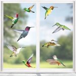 Stickers de noel marsee 18 pi�ces autocollant de fen�tre de colibri d�calques de vitre anti - collision ...