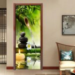 Stickers de porte 3d - autocollant auto - adh�sif - 77x200cm - d�coration murale - design contemporain ...