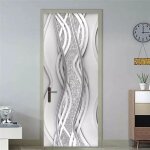 Stickers porte affiche 3d trompe loeil effet auto adhsif sticker murales affiches art dcordiamant dargent ...