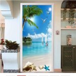Stickers porte poster vue sur la mer papier peint porte trompe loeil pour salon chambre décoration de ... Stickers porte poster vue sur la mer papier peint porte trompe loeil pour salon chambre décoration de ...